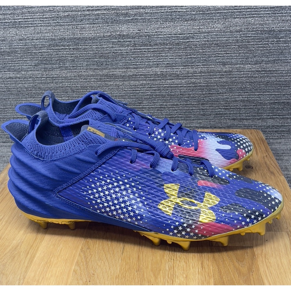 Under Armour Blur Smoke 2.0‎ MC Cleats Men 12 Blue Football 3027307-400 USA NEW